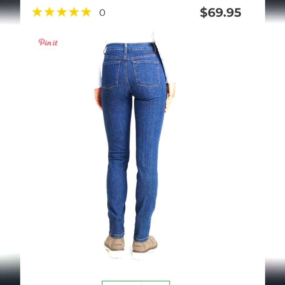 LLBean Women's True Shape Jeans, High-Rise Slim-Leg - W8